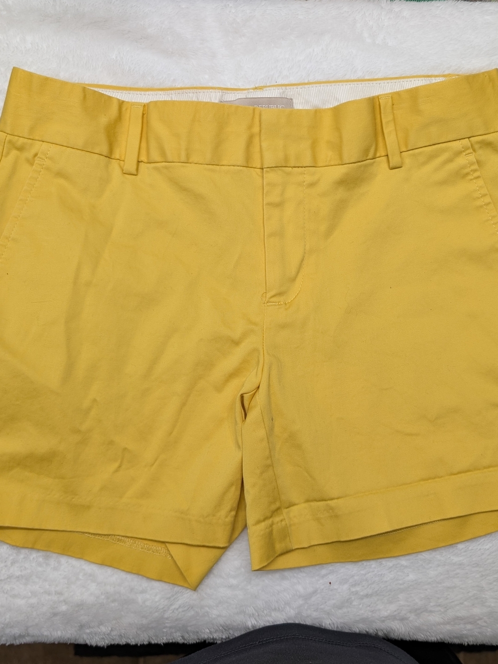 Banana Republic Mustard Yellow Tailored Bermuda Shorts